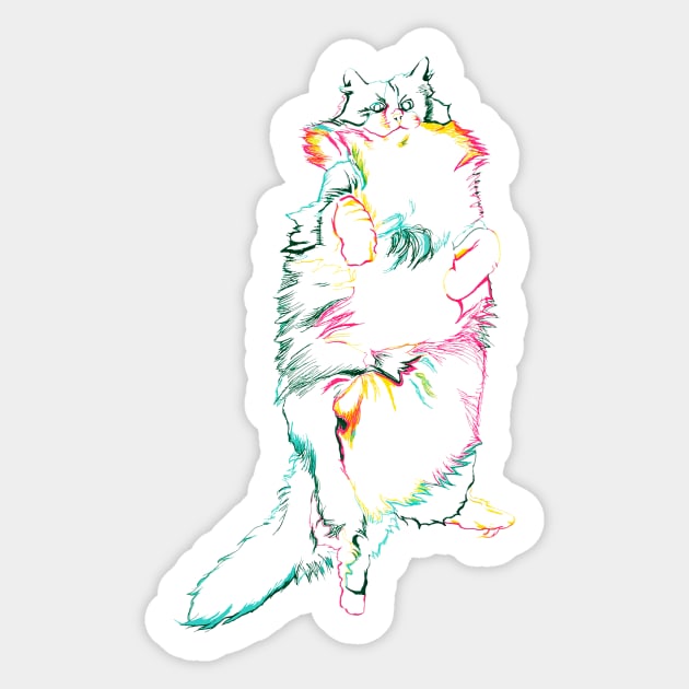 Fluffy Kitty Sticker by RaLiz